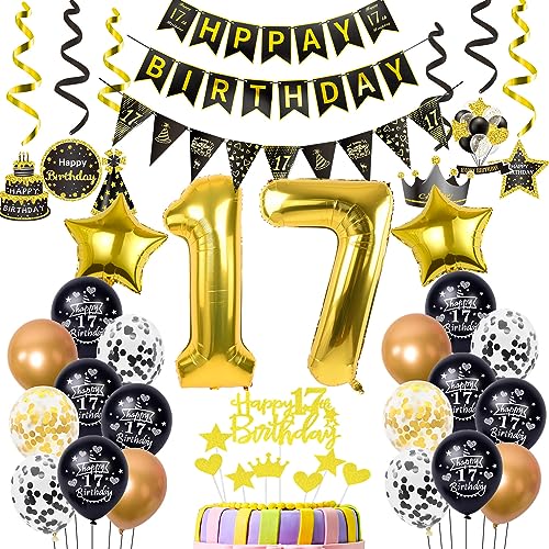 Luftballons 17. Geburtstag Deko Schwarz Gold, deko 17. Geburtstag Dekoration, Ballon 17 Geburtstag Junge deko, gold Tortendeko Geburtstag 17 Jahre Junge Geburtstagsdeko 17 Jahre Junge Mädchen Luftballons 17. Geburtstag Deko Schwarz Gold, deko 17. Geburtstag Dekoration, Ballon 17 Geburtstag Junge deko, gold Tortendeko Geburtstag 17 Jahre Junge Geburtstagsdeko 17 Jahre Junge Mädchen von Hopewey