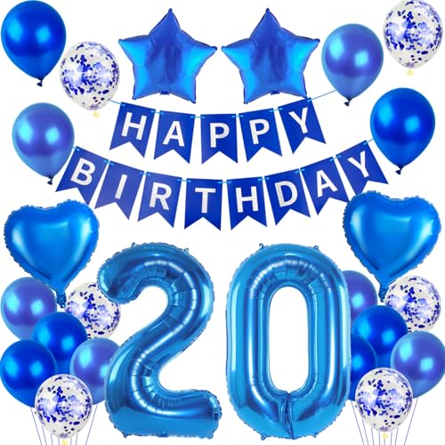 Luftballons 20. Geburtstag Dekoration Mann Blau set,Folienballon 20.Geburtstag Dekoration Männer Blau geburtstagsdeko 20 jahre Mann girlande 20 geburtstag ballon deko 20. deko Luftballons 20. Geburtstag Dekoration Mann Blau set,Folienballon 20.Geburtstag Dekoration Männer Blau geburtstagsdeko 20 jahre Mann girlande 20 geburtstag ballon deko 20. deko von Hopewey