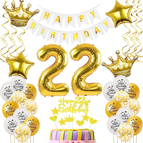 Luftballons 22. Geburtstag Mann Frauen Deko gold Tortendeko 22. Geburtstag Mann Party Deko Weiß gold Geburtstagsdeko 22 Jahre dekoration Frau Männer 22. deko torte Luftballons 22. Geburtstag Mann Frauen Deko gold Tortendeko 22. Geburtstag Mann Party Deko Weiß gold Geburtstagsdeko 22 Jahre dekoration Frau Männer 22. deko torte von Hopewey