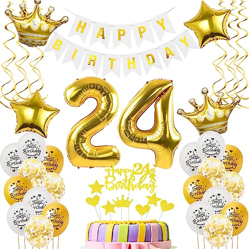 Luftballons 24. Geburtstag Mann Frauen Deko gold Tortendeko 24. Geburtstag Mann Party Deko Weiß gold Geburtstagsdeko 24 Jahre dekoration Frau Männer 24. deko torte Luftballons 24. Geburtstag Mann Frauen Deko gold Tortendeko 24. Geburtstag Mann Party Deko Weiß gold Geburtstagsdeko 24 Jahre dekoration Frau Männer 24. deko torte von Hopewey