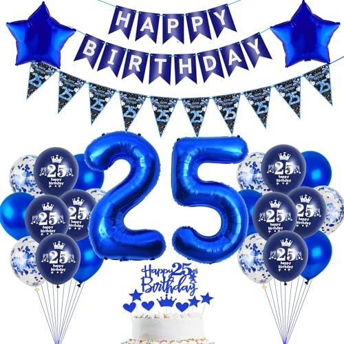 Luftballons 25 Geburtstag Dekoration,Blau Tortendeko Geburtstag 25 Jahre Mann,Blau Party Deko 25. Geburtstag Mann ballon , Geschenk für 25 Geburtstag Mann blau Geburtstagsdeko 25 Jahre männer Luftballons 25 Geburtstag Dekoration,Blau Tortendeko Geburtstag 25 Jahre Mann,Blau Party Deko 25. Geburtstag Mann ballon , Geschenk für 25 Geburtstag Mann blau Geburtstagsdeko 25 Jahre männer von Hopewey