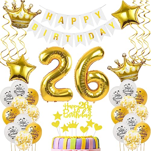 Luftballons 26. Geburtstag Mann Frauen Deko gold Tortendeko 26. Geburtstag Mann Party Deko Weiß gold Geburtstagsdeko 26 Jahre Geburtstag dekoration Frau Männer 26. Geburtstag deko torte gold Luftballons 26. Geburtstag Mann Frauen Deko gold Tortendeko 26. Geburtstag Mann Party Deko Weiß gold Geburtstagsdeko 26 Jahre Geburtstag dekoration Frau Männer 26. Geburtstag deko torte gold von Hopewey