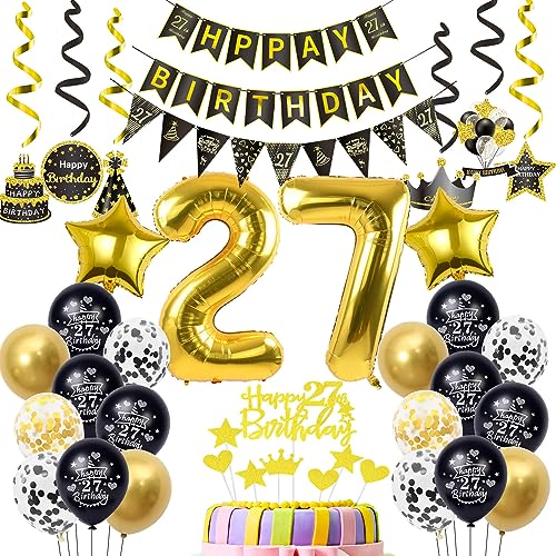 Luftballons 27. Geburtstag Deko Schwarz Gold, deko 27. Geburtstag Dekoration, Ballon 27 Mann deko , gold Tortendeko 27 Jahre Mann Geburtstagsdeko 27 Jahre Männer Frauen gold Luftballons 27. Geburtstag Deko Schwarz Gold, deko 27. Geburtstag Dekoration, Ballon 27 Mann deko , gold Tortendeko 27 Jahre Mann Geburtstagsdeko 27 Jahre Männer Frauen gold von Hopewey