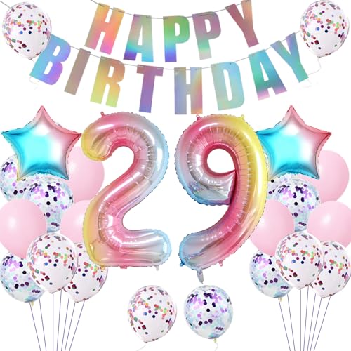 Luftballons 29 Geburtstag frauen Dekoration bunt, deko 29. Geburtstag frau ballon rosa, Happy Birthday Girlande Banner rosa Geburtstagsdeko 29 jahre frauen 29 .geburtstag deko mädchen Frauen Luftballons 29 Geburtstag frauen Dekoration bunt, deko 29. Geburtstag frau ballon rosa, Happy Birthday Girlande Banner rosa Geburtstagsdeko 29 jahre frauen 29 .geburtstag deko mädchen Frauen von Hopewey