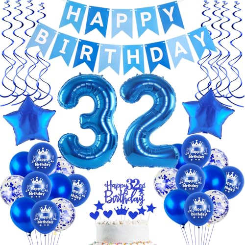 32.geburtstag deko mann blau set,32 geburtstag deko männer 32 geburtstag mann deko herren 32 geburtstag luftballon deko für mann,Luftballons 32 Geburtstag Dekoration mann geburtstagsdeko 32 männer 32.geburtstag deko mann blau set,32 geburtstag deko männer 32 geburtstag mann deko herren 32 geburtstag luftballon deko für mann,Luftballons 32 Geburtstag Dekoration mann geburtstagsdeko 32 männer von Hopewey