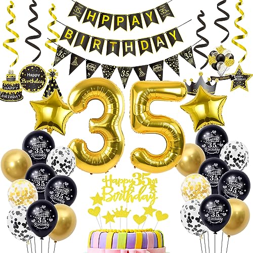 Luftballons 35. Geburtstag Deko Schwarz Gold, deko 35. Geburtstag Dekoration, Ballon 35 Geburtstag Mann deko , gold Tortendeko Geburtstag 35 Jahre Mann Geburtstagsdeko 35 Jahre Männer Frauen gold Luftballons 35. Geburtstag Deko Schwarz Gold, deko 35. Geburtstag Dekoration, Ballon 35 Geburtstag Mann deko , gold Tortendeko Geburtstag 35 Jahre Mann Geburtstagsdeko 35 Jahre Männer Frauen gold von Hopewey