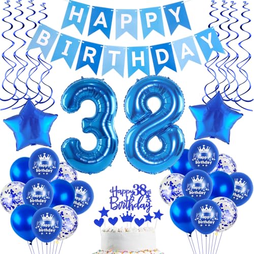 Luftballons 38 Geburtstag Deko Mann Blau, deko 38. geburtstag Mann,Folien ballons 38 . geburtstag banner Happy Birthday 38 geburtstag deko Mann blau Geburtstagdeko 38 Jahre Männer Dekoration Luftballons 38 Geburtstag Deko Mann Blau, deko 38. geburtstag Mann,Folien ballons 38 . geburtstag banner Happy Birthday 38 geburtstag deko Mann blau Geburtstagdeko 38 Jahre Männer Dekoration von Hopewey