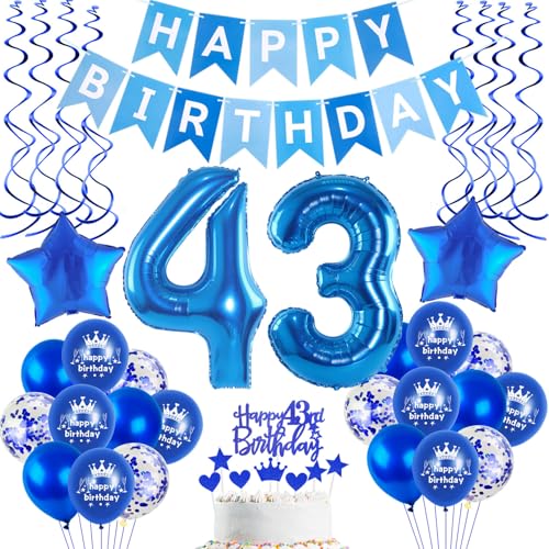 Luftballons 43 Geburtstag Deko Mann Blau, deko 43. geburtstag Mann,Folien ballons 43 . geburtstag banner Happy Birthday 43 geburtstag deko Mann blau Geburtstagdeko 43 Jahre Männer Dekoration Luftballons 43 Geburtstag Deko Mann Blau, deko 43. geburtstag Mann,Folien ballons 43 . geburtstag banner Happy Birthday 43 geburtstag deko Mann blau Geburtstagdeko 43 Jahre Männer Dekoration von Hopewey