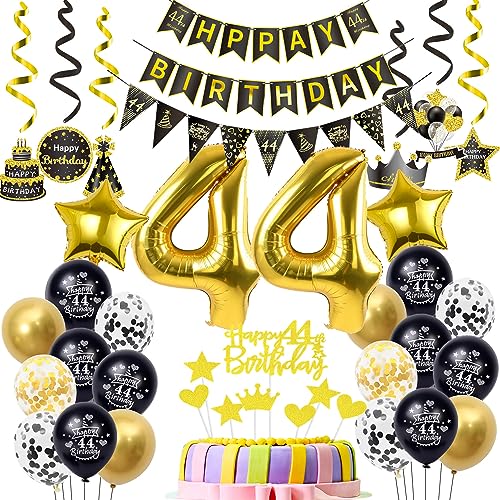 Luftballons 44. Geburtstag Deko Schwarz Gold, deko 44. Geburtstag Dekoration, Ballon 44 Geburtstag Mann deko, gold Tortendeko Geburtstag 44 Jahre Mann Geburtstagsdeko 44 Jahre Männer Frauen gold Luftballons 44. Geburtstag Deko Schwarz Gold, deko 44. Geburtstag Dekoration, Ballon 44 Geburtstag Mann deko, gold Tortendeko Geburtstag 44 Jahre Mann Geburtstagsdeko 44 Jahre Männer Frauen gold von Hopewey