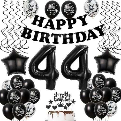 Luftballons 44. Geburtstag Mann Frauen Deko Schwarz Tortendeko 44. Geburtstag Deko Mann Frau Schwarz Geburtstagsdeko 44 Jahre Frauen Männer dekoration 44 deko torte Luftballons 44. Geburtstag Mann Frauen Deko Schwarz Tortendeko 44. Geburtstag Deko Mann Frau Schwarz Geburtstagsdeko 44 Jahre Frauen Männer dekoration 44 deko torte von Hopewey
