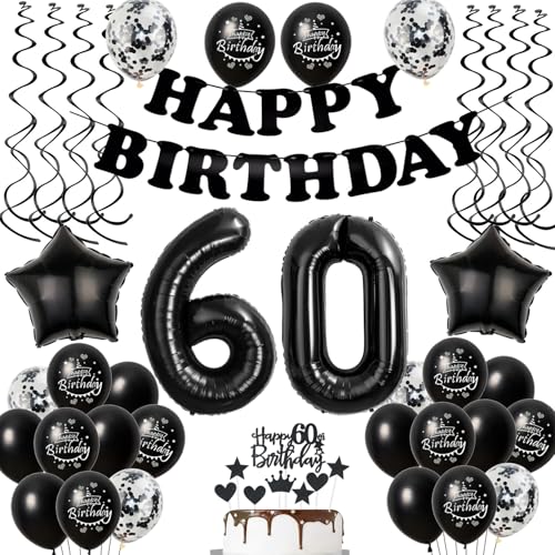 Luftballons 60. Geburtstag Mann Frauen Deko Schwarz Tortendeko 60. Geburtstag Deko Mann Frau Schwarz Geburtstagsdeko 60 Jahre Frauen Männer dekoration 60 deko torte Luftballons 60. Geburtstag Mann Frauen Deko Schwarz Tortendeko 60. Geburtstag Deko Mann Frau Schwarz Geburtstagsdeko 60 Jahre Frauen Männer dekoration 60 deko torte von Hopewey