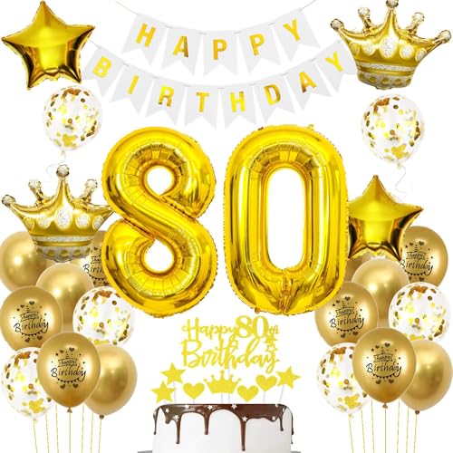 Luftballons 80. Geburtstag Mann frauen Deko Gold Tortendeko 80. Geburtstag Mann Party Dekoration Weiß gold Geburtstagsdeko 80 Jahre frau Männer ballon Geburtstag deko 80. Geburtstag deko gold Luftballons 80. Geburtstag Mann frauen Deko Gold Tortendeko 80. Geburtstag Mann Party Dekoration Weiß gold Geburtstagsdeko 80 Jahre frau Männer ballon Geburtstag deko 80. Geburtstag deko gold von Hopewey