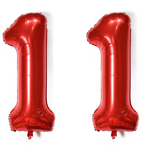 Luftballons Zahl 11, Zahl ballon 11 rot Luftballons 11. Geburtstag deko Mädchen Folienballon 11 Zahlballons 11 rot XXXL 40" Riese Aufblasbar Helium Ballon 11 jahre Geburtstag Deko Mädchen rot (11) Luftballons Zahl 11, Zahl ballon 11 rot Luftballons 11. Geburtstag deko Mädchen Folienballon 11 Zahlballons 11 rot XXXL 40" Riese Aufblasbar Helium Ballon 11 jahre Geburtstag Deko Mädchen rot (11) von Hopewey
