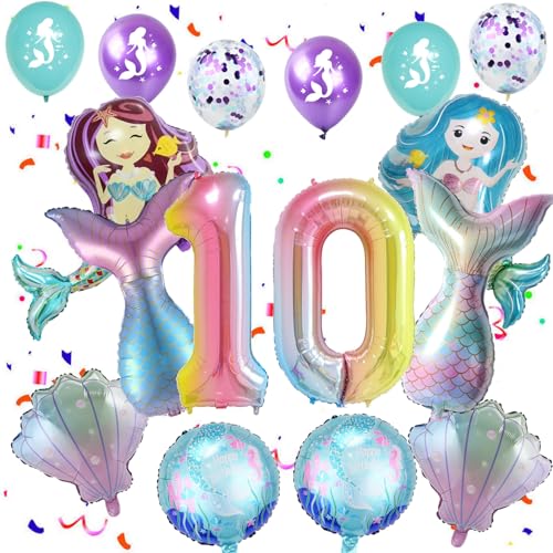 Meerjungfrau luftballons 10. Geburtstag Mädchen Deko, Meerjungfrau deko 10 .Geburtstag Mädchen, Geburtstagsdeko 10 jahre Mädchen, Meerjungfrau Themen Ballons für 10 Mädchen Geburtstag Party deko Meerjungfrau luftballons 10. Geburtstag Mädchen Deko, Meerjungfrau deko 10 .Geburtstag Mädchen, Geburtstagsdeko 10 jahre Mädchen, Meerjungfrau Themen Ballons für 10 Mädchen Geburtstag Party deko von Hopewey