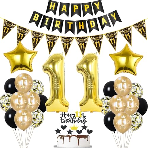 Schwarz Luftballon 11. Geburtstag Dekoration Gold Tortendeko 11. Geburtstag Mädchen Junge Geburtstagsdeko 11 Jahre Junge Mädchen Gold Folienballon 11 Geburtstag Junge Ballon 11 Geburtstag Mädchen Schwarz Luftballon 11. Geburtstag Dekoration Gold Tortendeko 11. Geburtstag Mädchen Junge Geburtstagsdeko 11 Jahre Junge Mädchen Gold Folienballon 11 Geburtstag Junge Ballon 11 Geburtstag Mädchen von Hopewey
