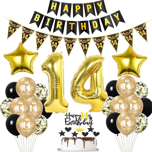 Schwarz Luftballon 14. Geburtstag Dekoration Gold Tortendeko 14. Geburtstag Mädchen Junge Geburtstagsdeko 14 Jahre Junge Mädchen Gold Folienballon 14 Geburtstag Junge Ballon 14 Geburtstag Mädchen Schwarz Luftballon 14. Geburtstag Dekoration Gold Tortendeko 14. Geburtstag Mädchen Junge Geburtstagsdeko 14 Jahre Junge Mädchen Gold Folienballon 14 Geburtstag Junge Ballon 14 Geburtstag Mädchen von Hopewey