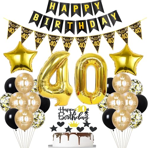 Schwarz Luftballon 40. Geburtstag Dekoration Gold Tortendeko 40. Geburtstag Frauen Mann Geburtstagsdeko 40 Jahre Mann Frauen Gold Folienballon 40 Geburtstag männer Ballon 40 Geburtstag Frau Schwarz Luftballon 40. Geburtstag Dekoration Gold Tortendeko 40. Geburtstag Frauen Mann Geburtstagsdeko 40 Jahre Mann Frauen Gold Folienballon 40 Geburtstag männer Ballon 40 Geburtstag Frau von Hopewey
