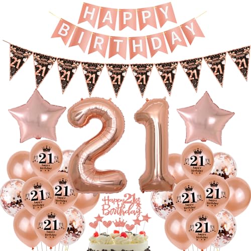 Schwarz Roségold Luftballon 21. Geburtstag Dekoration Roségold Tortendeko 21. Geburtstag Frauen Geburtstagsdeko 21 Jahre Mädchen Frau Roségold Folienballon 21 deko 21. Geburtstag Frauen Ballon Schwarz Roségold Luftballon 21. Geburtstag Dekoration Roségold Tortendeko 21. Geburtstag Frauen Geburtstagsdeko 21 Jahre Mädchen Frau Roségold Folienballon 21 deko 21. Geburtstag Frauen Ballon von Hopewey