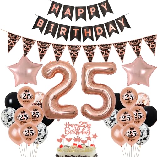 Schwarz Roségold Luftballon 25. Geburtstag Dekoration Frauen Roségold Tortendeko 25. Geburtstag Frauen Geburtstagsdeko 25 Jahre Frau Mädchen Folienballon 25 deko 25. Geburtstag Frauen Ballon Schwarz Roségold Luftballon 25. Geburtstag Dekoration Frauen Roségold Tortendeko 25. Geburtstag Frauen Geburtstagsdeko 25 Jahre Frau Mädchen Folienballon 25 deko 25. Geburtstag Frauen Ballon von Hopewey