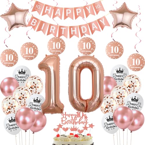 deko 10. geburtstag mädchen,rosegold luftballon 10. geburtstag deko mädchen ,Rosegold Tortendeko 10. Happy 10th Birthday girlande banner geburtstagsdeko 10 jahre ballon deko 10. geburtstag mädchen,rosegold luftballon 10. geburtstag deko mädchen ,Rosegold Tortendeko 10. Happy 10th Birthday girlande banner geburtstagsdeko 10 jahre ballon von Hopewey