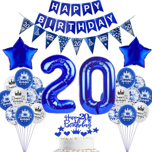 deko 20. Geburtstag Dekoration,Dunkelblau Tortendeko Geburtstag 20 Jahre mann Party Deko 20 Geburtstag frauen mann,luftballons 20. Geburtstag mann frau,blau Geburtstagsdeko 20 Jahre Männer ballon deko 20. Geburtstag Dekoration,Dunkelblau Tortendeko Geburtstag 20 Jahre mann Party Deko 20 Geburtstag frauen mann,luftballons 20. Geburtstag mann frau,blau Geburtstagsdeko 20 Jahre Männer ballon von Hopewey