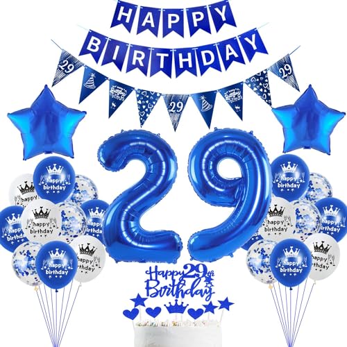 deko 29. Geburtstag Dekoration,Blau Tortendeko Geburtstag 29 Jahre mann Party Deko 29 Geburtstag frauen mann,luftballons 29. Geburtstag mann frauen,Blau Geburtstagsdeko 29 Jahre Männer ballon deko 29. Geburtstag Dekoration,Blau Tortendeko Geburtstag 29 Jahre mann Party Deko 29 Geburtstag frauen mann,luftballons 29. Geburtstag mann frauen,Blau Geburtstagsdeko 29 Jahre Männer ballon von Hopewey