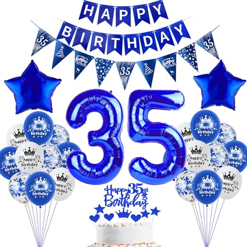 deko 35. Geburtstag Dekoration,Dunkelblau Tortendeko Geburtstag 35 Jahre mann Party Deko 35 Geburtstag frauen mann,luftballons 35. Geburtstag mann frau,blau Geburtstagsdeko 35 Jahre Männer ballon deko 35. Geburtstag Dekoration,Dunkelblau Tortendeko Geburtstag 35 Jahre mann Party Deko 35 Geburtstag frauen mann,luftballons 35. Geburtstag mann frau,blau Geburtstagsdeko 35 Jahre Männer ballon von Hopewey