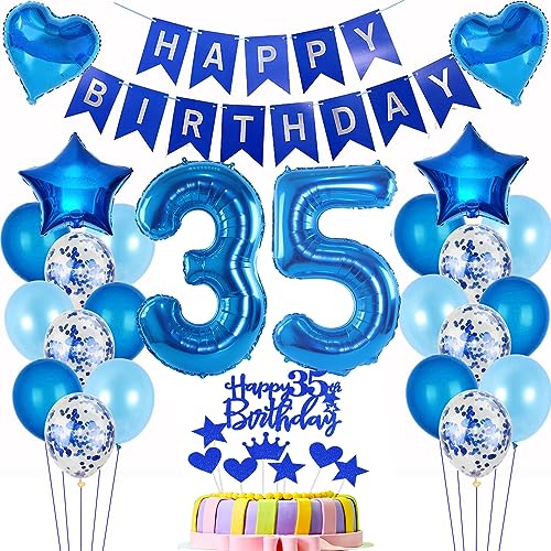 deko 35. geburtstag Mann deko blau ballon 35. geburtstag deko Mann Tortendeko 35 Geburtstag dekoration Mann geburtstagsdeko 35 jahre Mann Junge kuchen deko 35 geburtstags luftballon 35 deko Männer von Hopewey