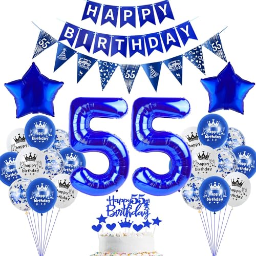 deko 55. Geburtstag Dekoration,Dunkelblau Tortendeko Geburtstag 55 Jahre mann Party Deko 55 Geburtstag frauen mann,luftballons 55. Geburtstag mann frau,blau Geburtstagsdeko 55 Jahre Männer ballon deko 55. Geburtstag Dekoration,Dunkelblau Tortendeko Geburtstag 55 Jahre mann Party Deko 55 Geburtstag frauen mann,luftballons 55. Geburtstag mann frau,blau Geburtstagsdeko 55 Jahre Männer ballon von Hopewey