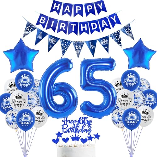 deko 65. Geburtstag Dekoration,Blau Tortendeko Geburtstag 65 Jahre mann Party Deko 65 Geburtstag frauen mann,luftballons 65. Geburtstag mann frauen,Blau Geburtstagsdeko 65 Jahre Männer ballon deko 65. Geburtstag Dekoration,Blau Tortendeko Geburtstag 65 Jahre mann Party Deko 65 Geburtstag frauen mann,luftballons 65. Geburtstag mann frauen,Blau Geburtstagsdeko 65 Jahre Männer ballon von Hopewey