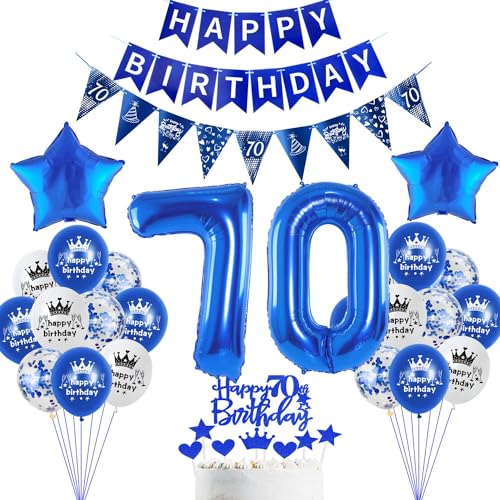 deko 70. Geburtstag Dekoration,Blau Tortendeko Geburtstag 70 Jahre mann Party Deko 70 frauen mann,luftballons 70. frauen,Blau Geburtstagsdeko 70 Jahre Männer ballon deko 70. Geburtstag Dekoration,Blau Tortendeko Geburtstag 70 Jahre mann Party Deko 70 frauen mann,luftballons 70. frauen,Blau Geburtstagsdeko 70 Jahre Männer ballon von Hopewey