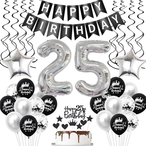 luftballon 25 geburtstag deko mann frauen Schwarz Silber geburtstagsdeko 25 jahre frau Männer Deko 25. Geburtstag mann Dekoration ballon 25. geburtstag frau Tortendeko 25 geburtstag frauen luftballon 25 geburtstag deko mann frauen Schwarz Silber geburtstagsdeko 25 jahre frau Männer Deko 25. Geburtstag mann Dekoration ballon 25. geburtstag frau Tortendeko 25 geburtstag frauen von Hopewey