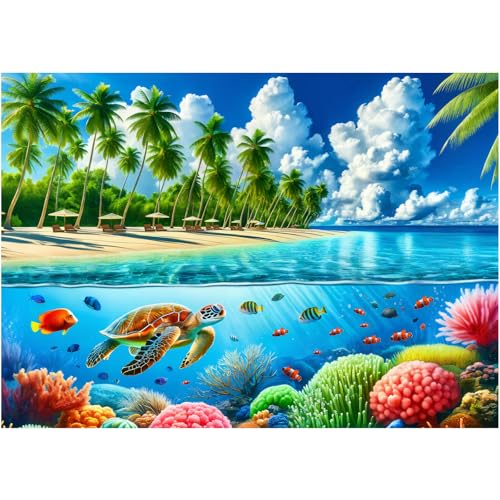 Puzzle für Erwachsene 1000 Teile Meeresschildkröte Puzzles für Erwachsene Pädagogisches Spiel Herausforderung Spielzeug 1000 Teile Jigsaw Puzzles Schildkröte 70 x 50 cm Puzzle für Erwachsene 1000 Teile Meeresschildkröte Puzzles für Erwachsene Pädagogisches Spiel Herausforderung Spielzeug 1000 Teile Jigsaw Puzzles Schildkröte 70 x 50 cm von Hopgo