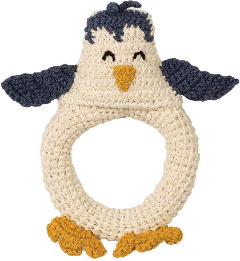 Hoppa Gehäkelte Rassel Pinguin, Babyspielzeug von Hoppa