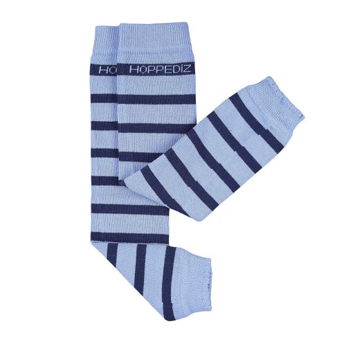 Hoppediz Babystulpen aus Biobaumwolle - Blau gestreift von Hoppediz