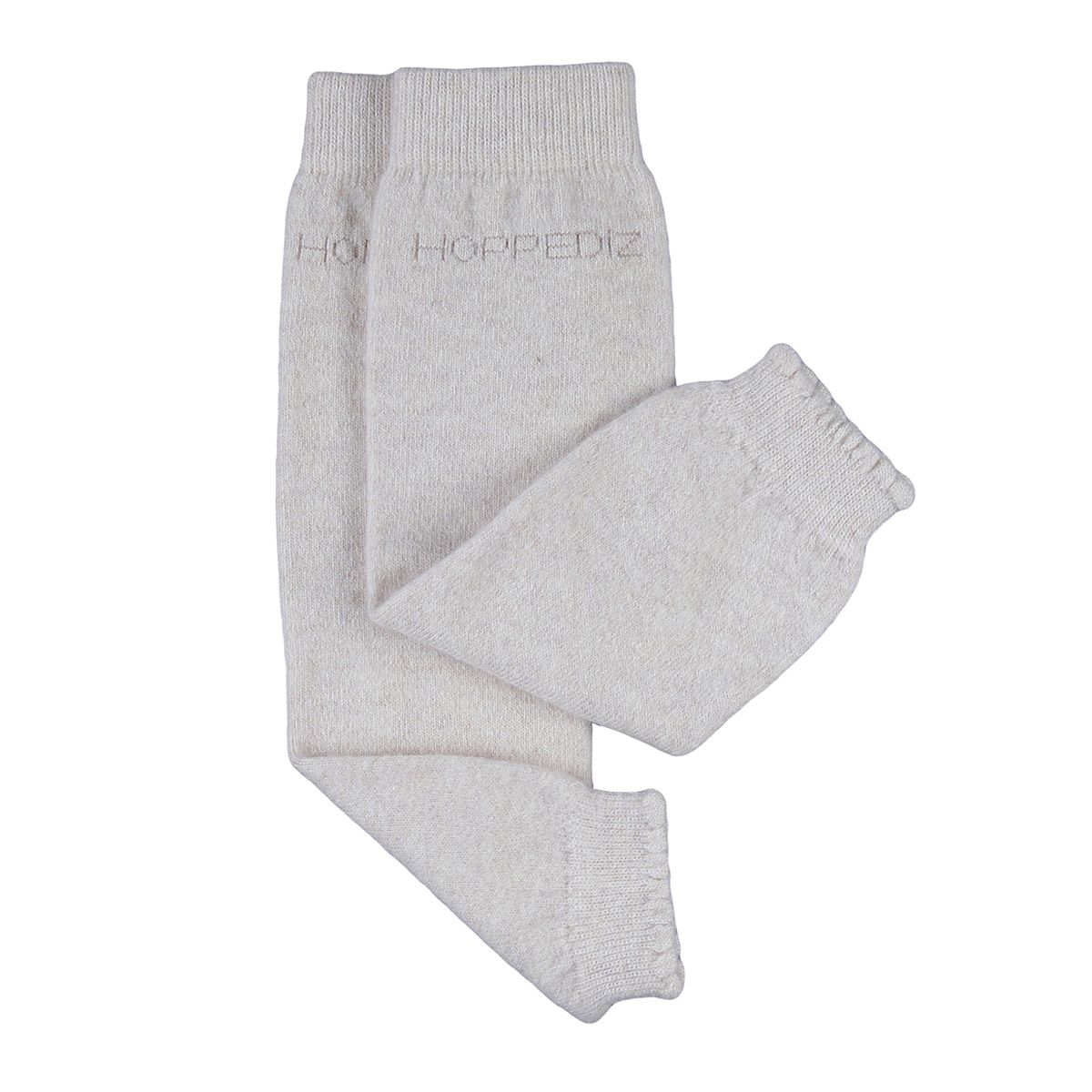 Hoppediz Babystulpen aus Wolle/Kaschmir - Beige von Hoppediz