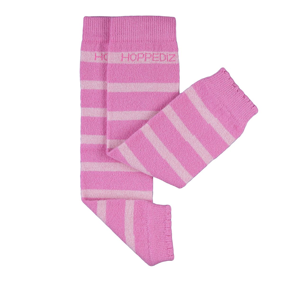 Hoppediz Babystulpen aus Wolle/Kaschmir - Pink-rosa gestreift von Hoppediz