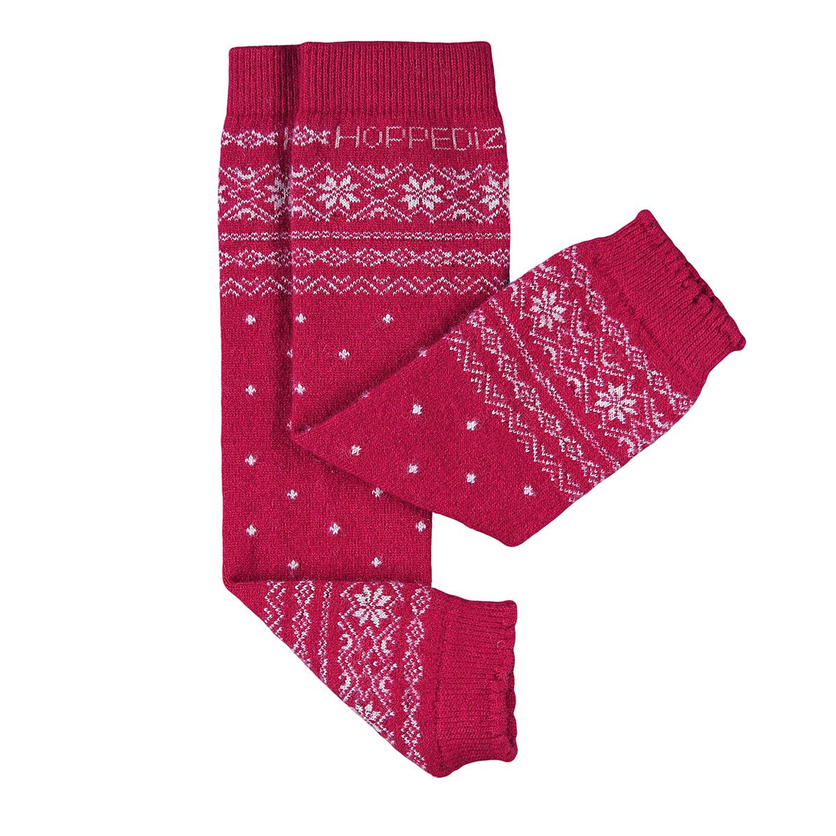 Hoppediz Babystulpen aus Wolle/Kaschmir - Rot (Norweger) von Hoppediz
