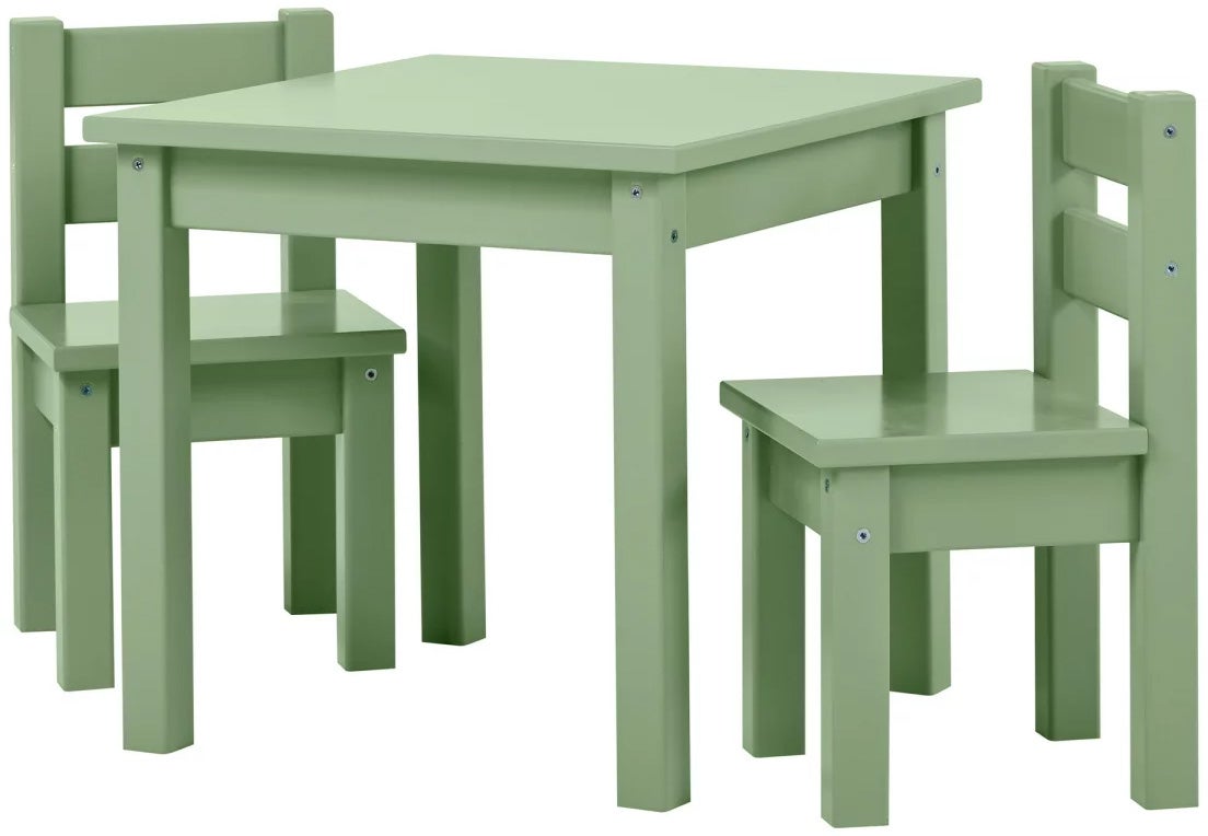 Hoppekids Tisch und Stühle MADS, Pale Green von Hoppekids