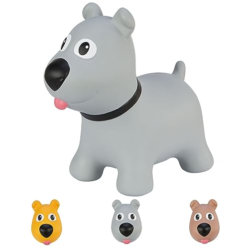 Hoppimals Tootiny Hüpftier, Hüpfhund, Hüpftier ab 1 Jahre & Hüpftier ab 2 Jahre, Perfekt für Gymnastik & Geschicklichkeit für Kinder, Verpackt im Geschenkkarton, inklusive Pumpe - Baby-Hüpfer GRAU Hoppimals Tootiny Hüpftier, Hüpfhund, Hüpftier ab 1 Jahre & Hüpftier ab 2 Jahre, Perfekt für Gymnastik & Geschicklichkeit für Kinder, Verpackt im Geschenkkarton, inklusive Pumpe - Baby-Hüpfer GRAU von Hoppimals