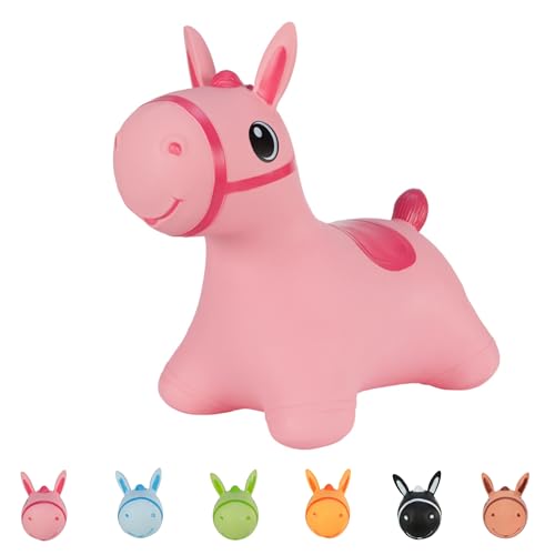 Hoppimals Tootiny Hüpftier, Hüpfpferd, Hüpftier ab 1 Jahre & Hüpftier ab 2 Jahre, Perfekt für Gymnastik & Geschicklichkeit für Kinder, Verpackt im Geschenkkarton, inklusive Pumpe - Baby-Hüpfer ROSA Hoppimals Tootiny Hüpftier, Hüpfpferd, Hüpftier ab 1 Jahre & Hüpftier ab 2 Jahre, Perfekt für Gymnastik & Geschicklichkeit für Kinder, Verpackt im Geschenkkarton, inklusive Pumpe - Baby-Hüpfer ROSA von Hoppimals