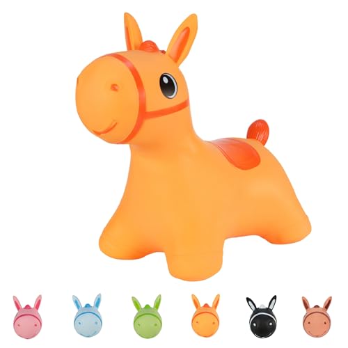 Hoppimals Tootiny Hüpftier, Hüpfpferd, Hüpftier ab 1 Jahre & Hüpftier ab 2 Jahre, Perfekt für Gymnastik & Geschicklichkeit für Kinder, Verpackt im Geschenkkarton, inklusive Pumpe - Baby-Hüpfer ORANGE Hoppimals Tootiny Hüpftier, Hüpfpferd, Hüpftier ab 1 Jahre & Hüpftier ab 2 Jahre, Perfekt für Gymnastik & Geschicklichkeit für Kinder, Verpackt im Geschenkkarton, inklusive Pumpe - Baby-Hüpfer ORANGE von Hoppimals