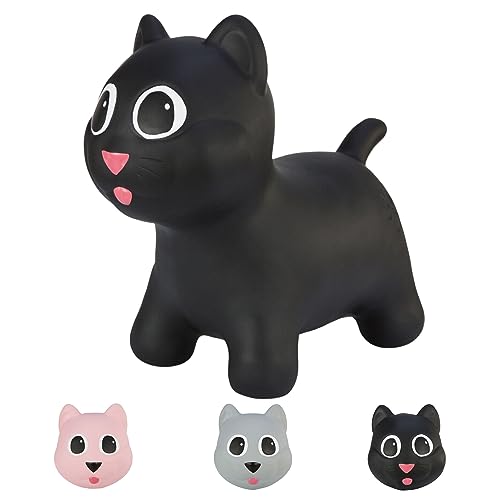 Hoppimals Tootiny Hüpftier, Hüpftier ab 1 Jahre & Hüpftier ab 2 Jahre, Hüpfende Katze, Für Gymnastik & Geschicklichkeit für Kinder, Verpackt im Geschenkkarton, inklusive Pumpe - Baby-Hüpfer SCHWARZ Hoppimals Tootiny Hüpftier, Hüpftier ab 1 Jahre & Hüpftier ab 2 Jahre, Hüpfende Katze, Für Gymnastik & Geschicklichkeit für Kinder, Verpackt im Geschenkkarton, inklusive Pumpe - Baby-Hüpfer SCHWARZ von Hoppimals