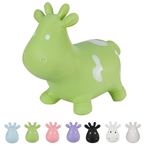 Hoppimals Tootiny Hüpftier, Hüpftier ab 1 Jahre & Hüpftier ab 2 Jahre, Hüpfende Kuh, Für Gymnastik & Geschicklichkeit für Kinder, Verpackt im Geschenkkarton, inklusive Pumpe - Baby-Hüpfer GRÜN Hoppimals Tootiny Hüpftier, Hüpftier ab 1 Jahre & Hüpftier ab 2 Jahre, Hüpfende Kuh, Für Gymnastik & Geschicklichkeit für Kinder, Verpackt im Geschenkkarton, inklusive Pumpe - Baby-Hüpfer GRÜN von Hoppimals