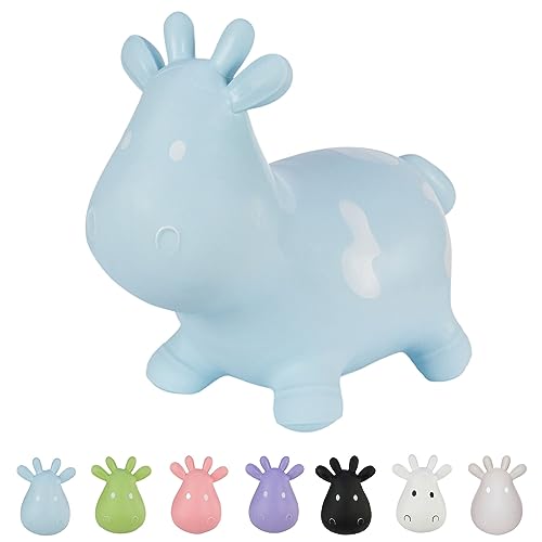 Hoppimals Tootiny Hüpftier, Hüpftier ab 1 Jahre & Hüpftier ab 2 Jahre, Hüpfende Kuh, Für Gymnastik & Geschicklichkeit für Kinder, Verpackt im Geschenkkarton, inklusive Pumpe - Baby-Hüpfer BLAU Hoppimals Tootiny Hüpftier, Hüpftier ab 1 Jahre & Hüpftier ab 2 Jahre, Hüpfende Kuh, Für Gymnastik & Geschicklichkeit für Kinder, Verpackt im Geschenkkarton, inklusive Pumpe - Baby-Hüpfer BLAU von Hoppimals