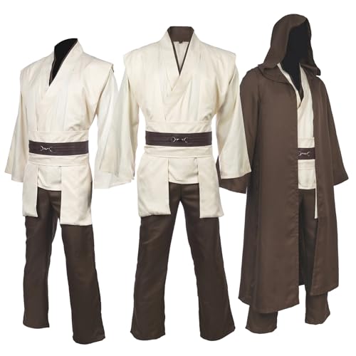 Herren-Kostüm, Robe, Erwachsenenkostüm, Tunika-Kostüm, Kapuzenuniform, komplettes Set, Halloween, Cosplay, Umhang, Milky Thin, L Herren-Kostüm, Robe, Erwachsenenkostüm, Tunika-Kostüm, Kapuzenuniform, komplettes Set, Halloween, Cosplay, Umhang, Milky Thin, L von Horizoncos