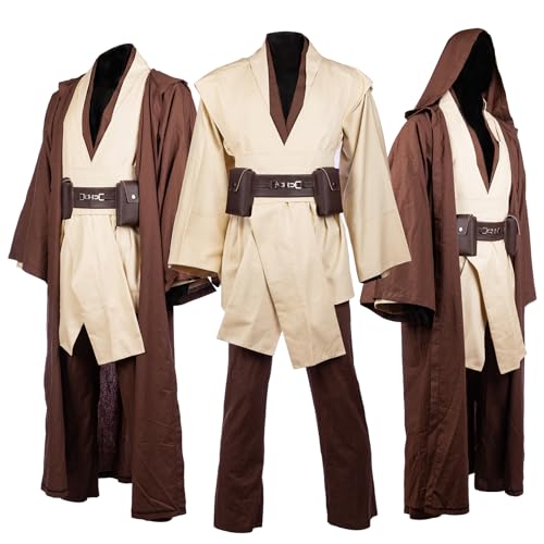 Horizoncos Tunika Robe Cosplay Kostüm Ritter Kapuzenmantel Tunika Uniform Komplettes Set Halloween Cosplay Umhang Anzüge (M) von Horizoncos
