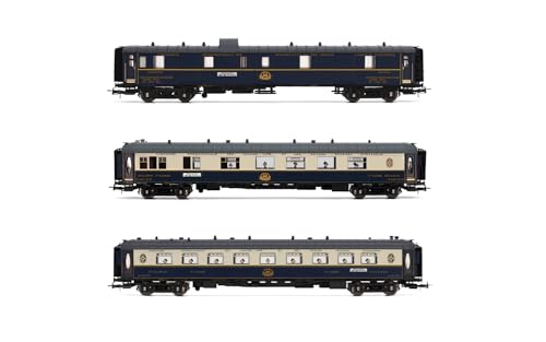 HR4390 Rivarossi CIWL, 3er Pack "Edelweiss Pullman Express", Set 1/2 (DD3, VPC Côte d´Azur + VP Étoile du Nord), ep. II Reisezugwagen von Hornby