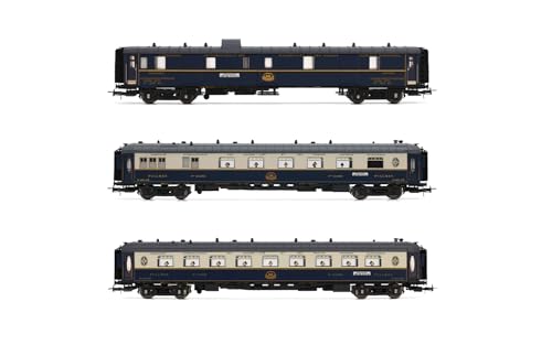 HR4391 Rivarossi CIWL, 3er Pack "Edelweiss Pullman Express", Set 2/2 (DD3, VPC Fleche d'Or + VP Étoile du Nord), ep. II Reisezugwagen von Hornby