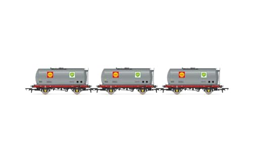 Hornby R60260 Shell-Mex, TTA Tank Wagon Triple Pack – Güterwagen der 8. Ära, Waggons und Wagenpakete von Hornby